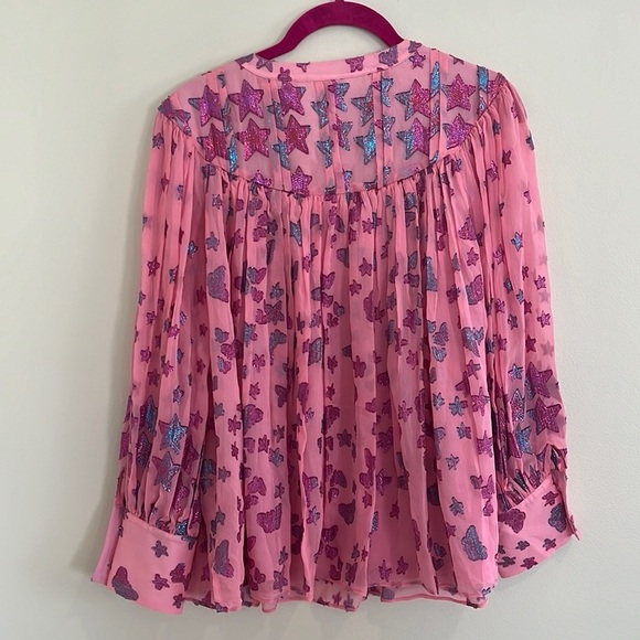 LoveShackFancy “Dionne” top in millennial pink star S - Picture 5 of 5